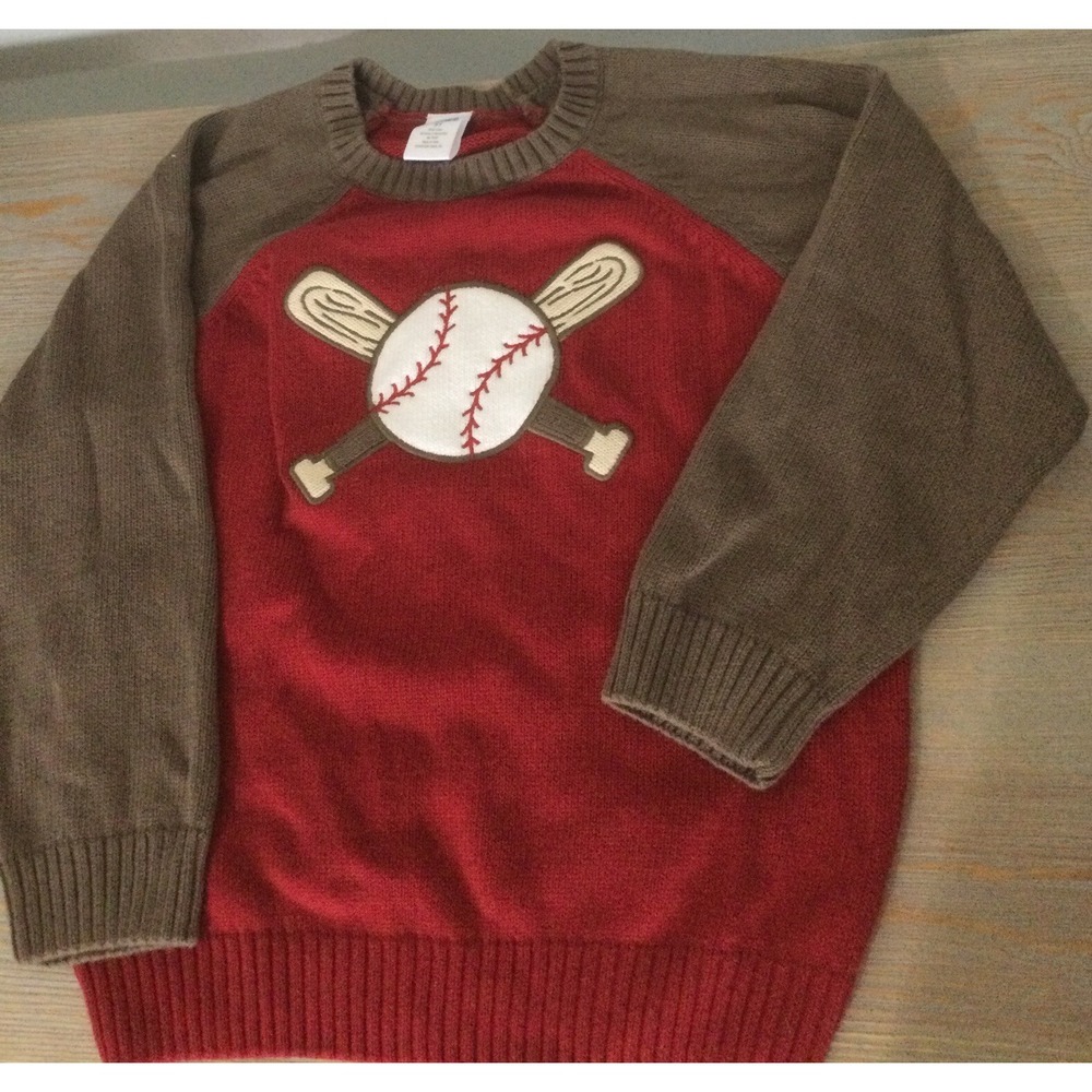 Boys Gymboree Sweater Baseball 5T EUC (B17)  0028